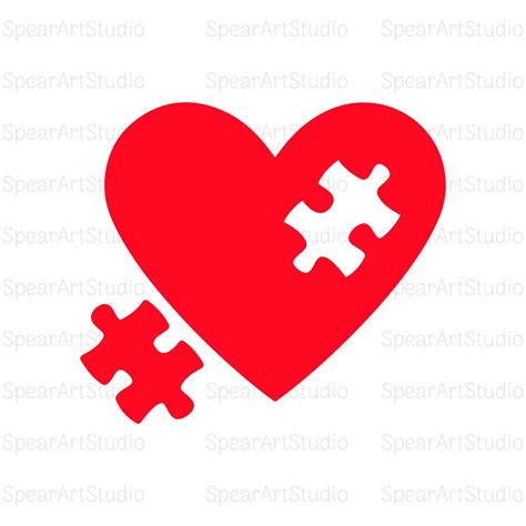 Puzzle Heart Svg Puzzle Heart Clipart Valentines Day Shirt Design