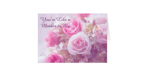 Like A Mother Pink Roses Mothers Day Card Zazzle