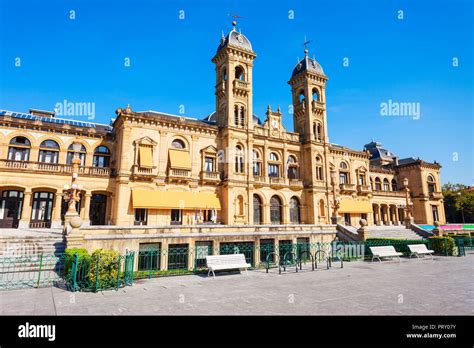 San Sebastian City Hall or Main Library in San Sebastian Donostia city ...