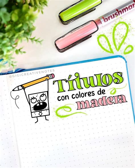 Gigicreativenotes Lettering On Instagram T Tulos Con Colores De