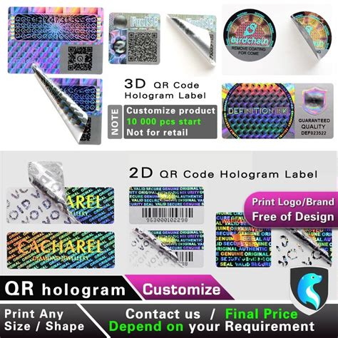 2D PVC QR Code Hologram Label Packaging Type Packet At Rs 50 Piece