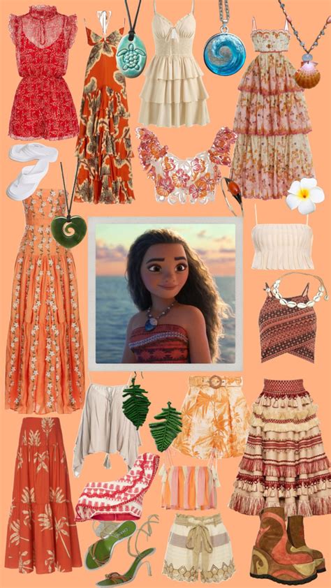 Moana #moana #disneyfashionseries #disney #disneybound #orange #peach # ...