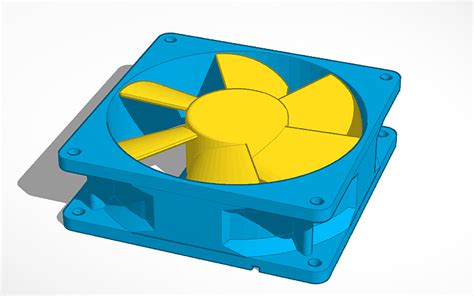 3d Design Cooling Fan 80mm Tinkercad