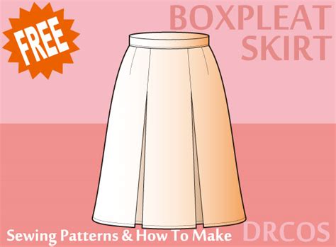 Box Pleated Skirt Sewing Pattern Pdf PDF Sewing Patterns For Skirt