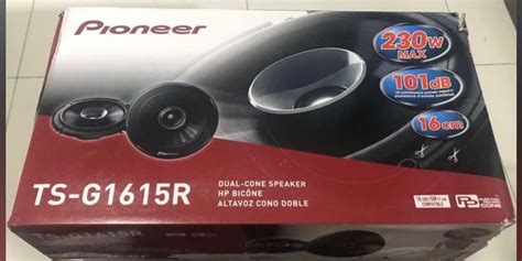 Pioneer TS G1615R Dual Cone Speakers 2pcs IMPP Injection Molded