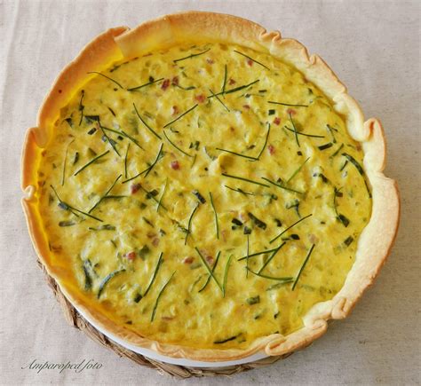 Cocinando en casa Quiche de calabacín puerro y ricotta