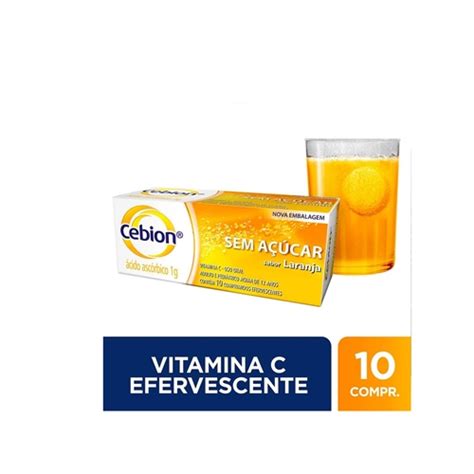 Vitamina C Cebion G Sabor Laranja Sem A Car Comprimidos Vitamina