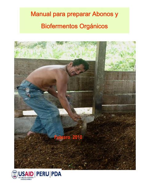 PDF Manual para preparar Abonos y Biofermentos Orgánicos ABONOS