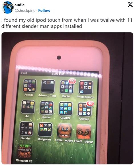 12歳の時に使っていたipod Touchを発見 →スレンダーマンのアプリが11個もインストールされてた 連載jp