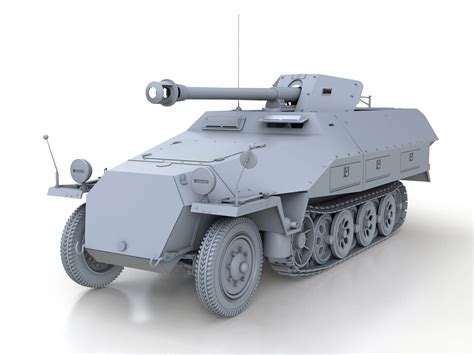 SD KFZ 251 22 Ausf D Pakwagen 3D Model By Panaristi