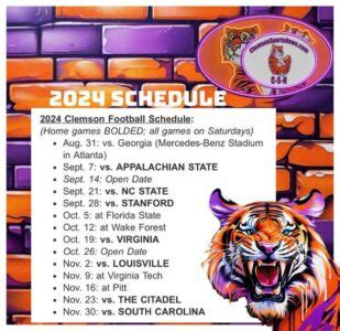 Clemson Football Schedule Released Clemson Sports News