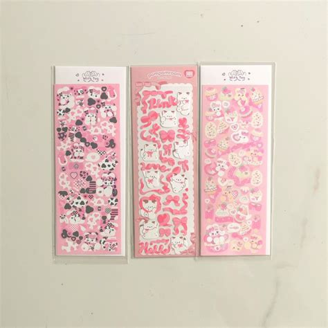 Top Loader Pink Polco Korean Bujo Sticker Top Loader Hobbies Toys