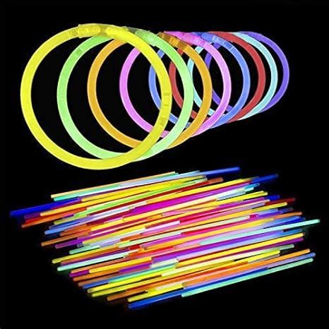 Clicson Glow Stick Fluo Dj Braccialetti Luminosi Fluorescenti Party