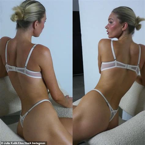 Elsa Hosk Bares All In Tiny Sheer Lounge Underwear In Sultry Video