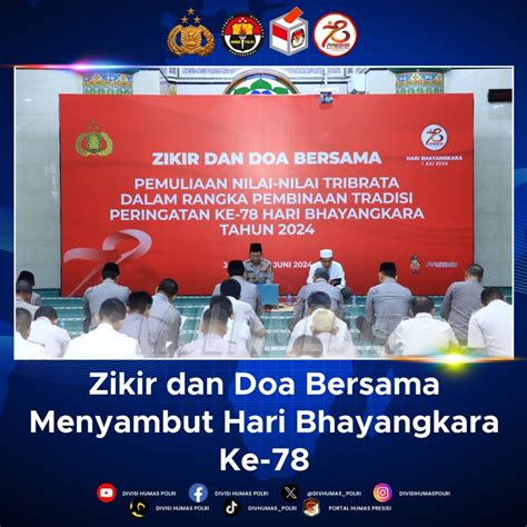 Mabes Polri Zikir Dan Doa Bersama Di Masjid Al Ikhlas Bina Bangun