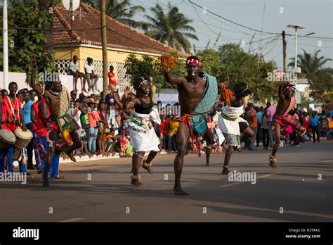 Bissau Republic Of Guinea Bissau February 12 2018 Group Of Men And