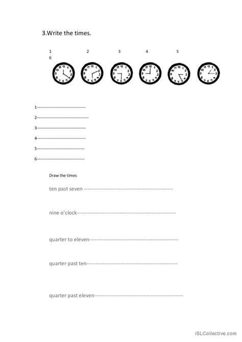 Write The Time English Esl Worksheets Pdf And Doc