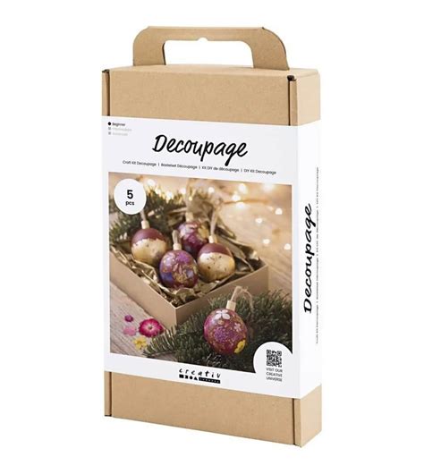 Kit Diy Ornamente Pentru Brad Globuri Decoupage Seturi Crăciun