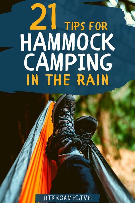 20 Tips For Hammock Camping In The Rain Camping With A Hammock In The