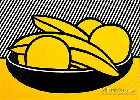 Roy Lichtenstein Bananas And Grapefruits 1972 Oil Painting