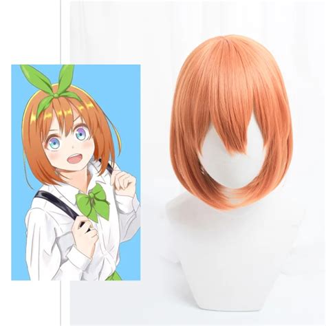 Nakano Yotsuba Wig The Quintessential Quintuplets Cosplay Gotoubun No Hanayome Short Orange