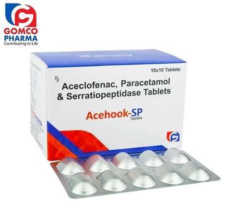 Aceclofenac Paracetamol Serratiopeptidase Tablet At Rs 950 Box