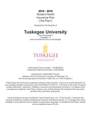 Fillable Online Tuskegee Designed For The Students Of Tuskegee