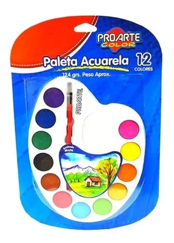 Acuarela Paleta 12 Colores Proarte Cuotas sin interés