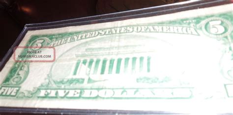 1934 A $5 Dollar Silver Certificate Blue Seal Us Bill / Bill