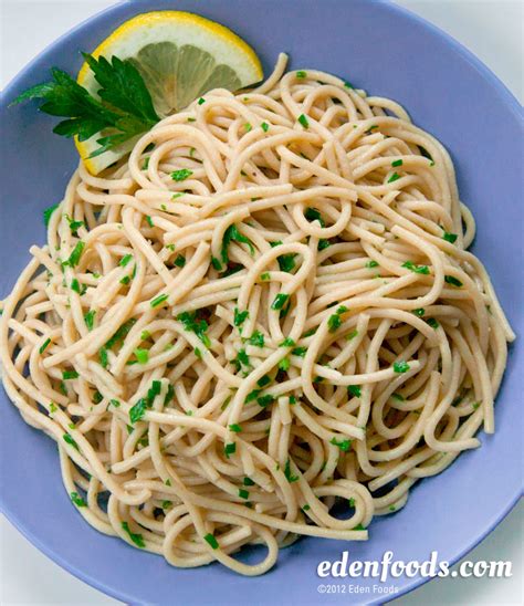 Eden Foods - Eden Recipes Spaghetti with Olive Oil and Herbs