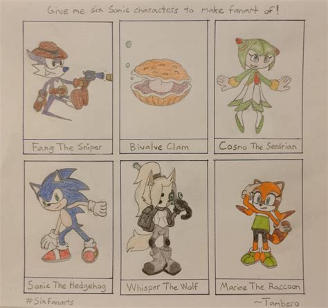 6 Sonic character fan art challenge by Tambero on DeviantArt