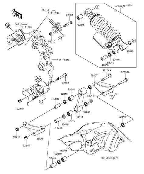 Suspension Amortisseur Pour Ninja Zx R Abs Zx Kff Noir Esprit