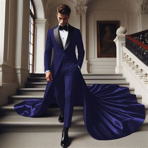 Men S Formal Suits With Floor Length Cloaks Red Banquets Wedding Groom