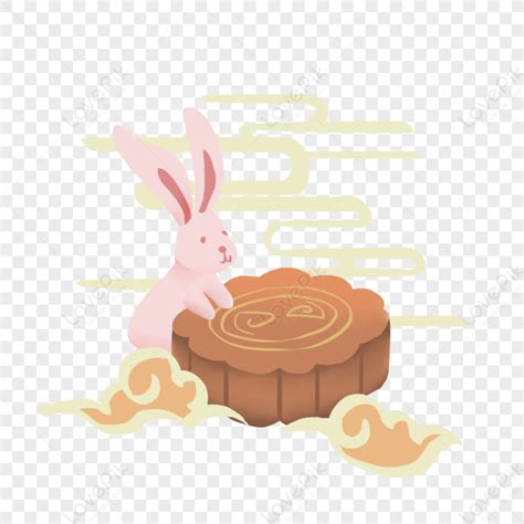 Mid Autumn Festival Mid Autumn Festival Moon Cake Jade Rabbit Png