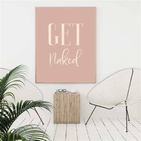 Get Naked Printable Neutral Wall Art Get Naked Sign Boho Etsy