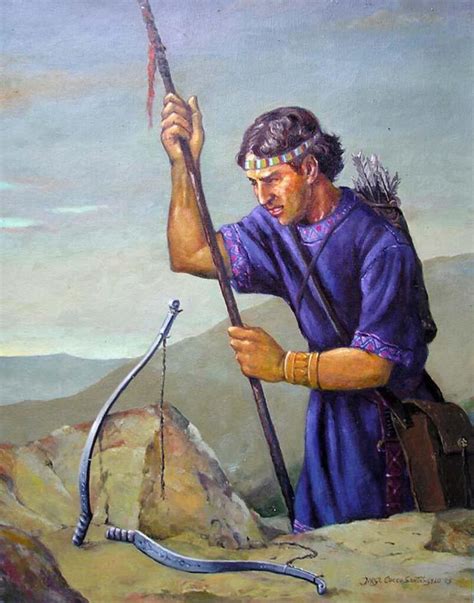 Nefi Rompe Arco Nephi Breaks His Bow Book Of Mormon Art Catalog