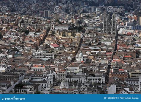 Aerial view of Quito stock image. Image of aerial, travel - 15833339