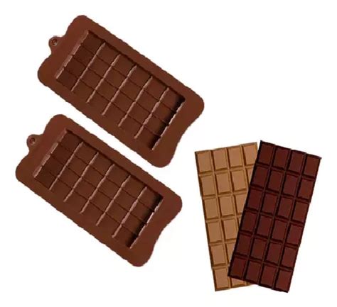 Pack 2 Moldes De Chocolate Molde Barra De Chocolate Silicona Molde