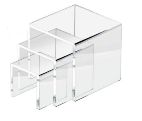 Clear Acrylic Display Stand Shop Home Perspex Plastic Riser 3mm ...