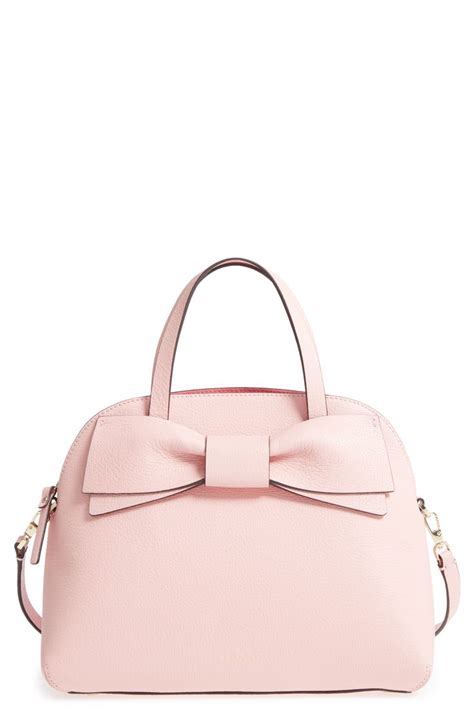 Pink Bow Handbag Leather Satchel Purses And Handbags Kate Spade