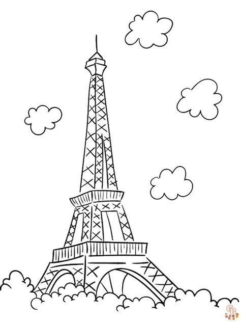 Scopri Le Pagine Da Colorare Della Torre Eiffel Da Stampare Per Bambini