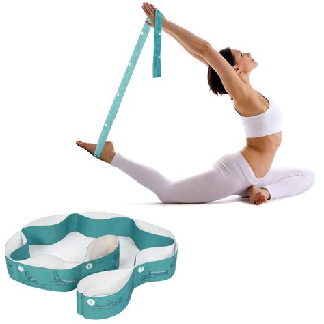 FITSY Elastic Stretching Strap for Yoga with 8 loops - Blue Color