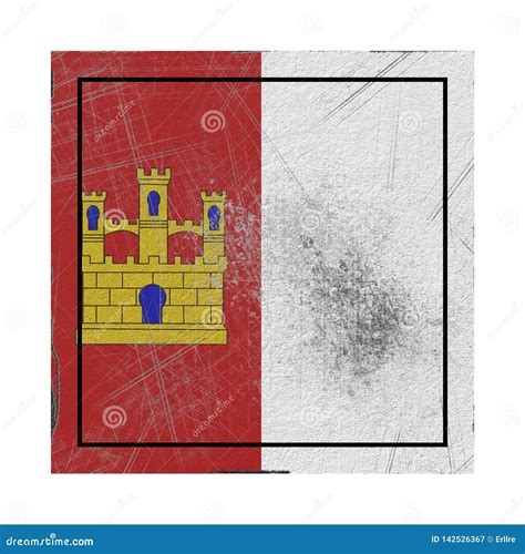 Old Castilla La Mancha Flag Royalty Free Stock Photo CartoonDealer