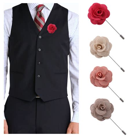 2020 Satin Flower Lapel Pins For Women Men Wedding Boutonniere Suit