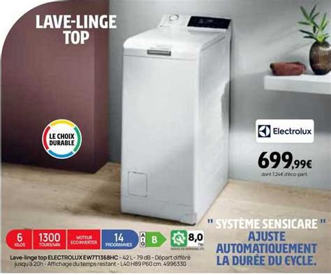 Promo Lave Linge Top Electrolux Chez Darty Icatalogue Fr