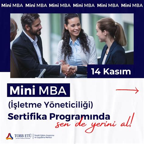 Mini Mba Letme Y Neticili I Sertifika Program Tobb Et S Rekli