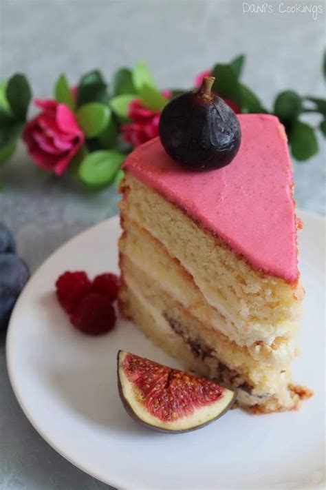 Naked Birthday Cake With Seasonal Fruit And Flowers