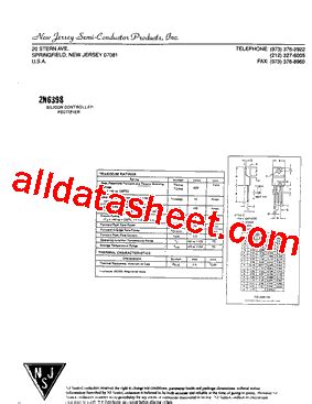 N Datasheet Pdf New Jersey Semi Conductor Products Inc