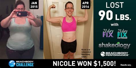 21 Day Fix Results Nicole Lost 90 Pounds Bodi