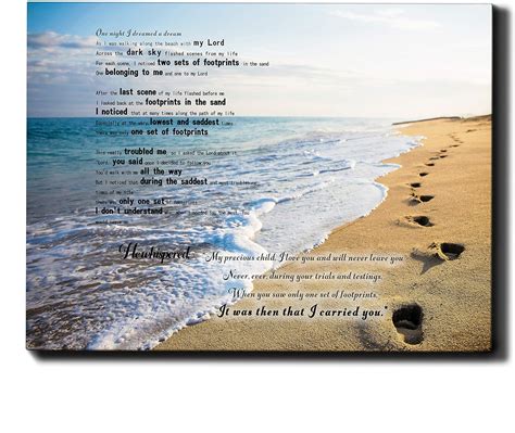 Captivate Heart Footprints In The Sand Poembeach Poster Canvas Prints